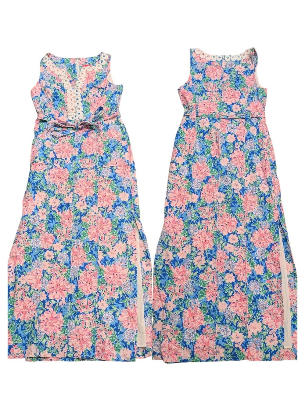 Lilly Pulitzer Guilianna Stretch Cotton Maxi Dress Spring Into Your Step Size 6